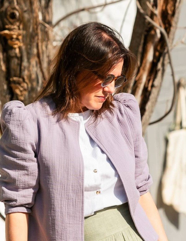 BLUSA OXFORD LAVANDA 2