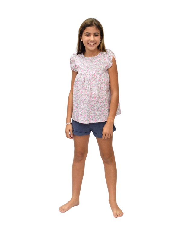 BLUSA FLUOR LIBERTY ROSA NIÑA/TEEN