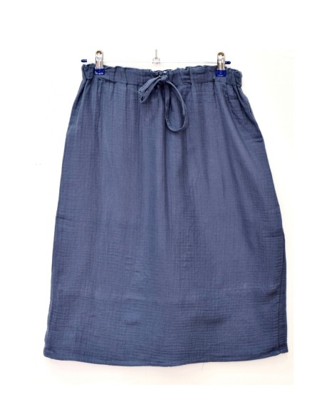 FALDA MIDI AZUL