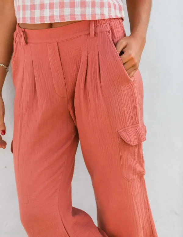 PANTALÓN CARGO ROSA