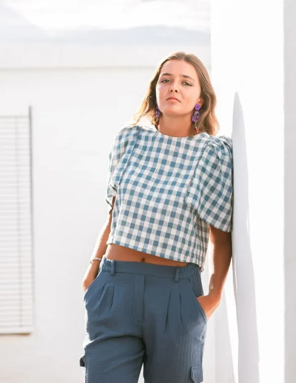 PANTALÓN CARGO AZUL