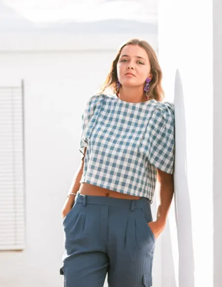 PANTALÓN CARGO AZUL