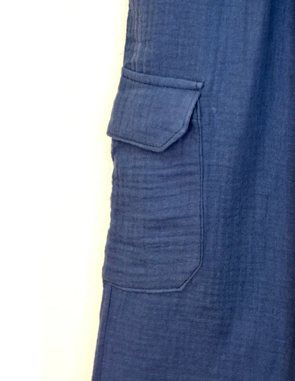 PANTALÓN CARGO AZUL
