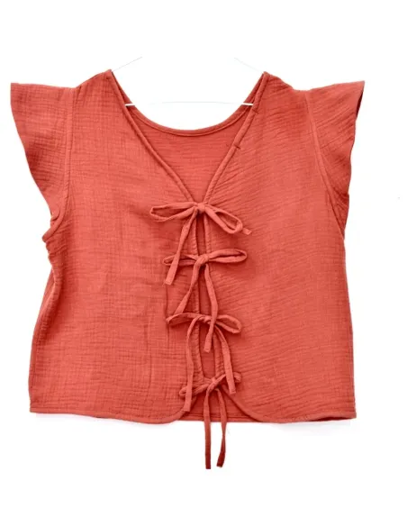 TOP GASA LAZOS ROSA