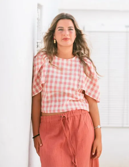 FALDA MIDI ROSA