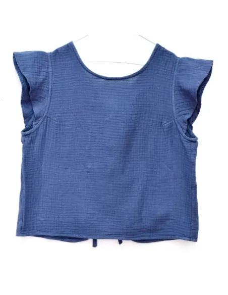 TOP GASA LAZOS AZUL