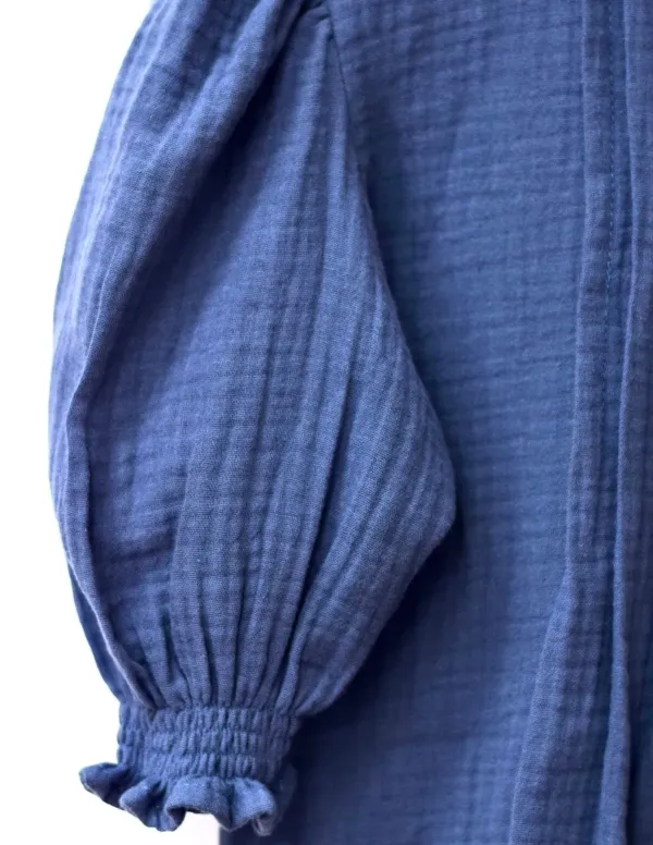 BLUSA GASA MAO AZUL NIÑA/TEEN