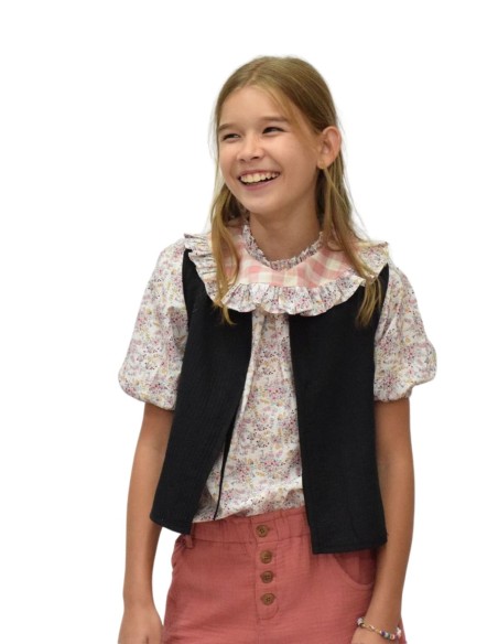 CHALECO TWIN NEGRO NIÑA/TEEN