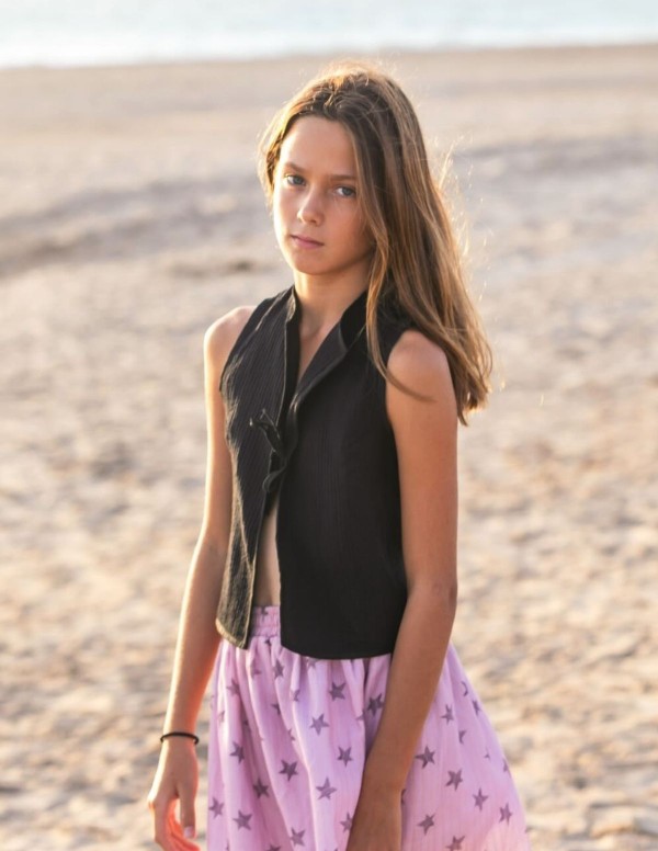 CHALECO TWIN NEGRO NIÑA/TEEN