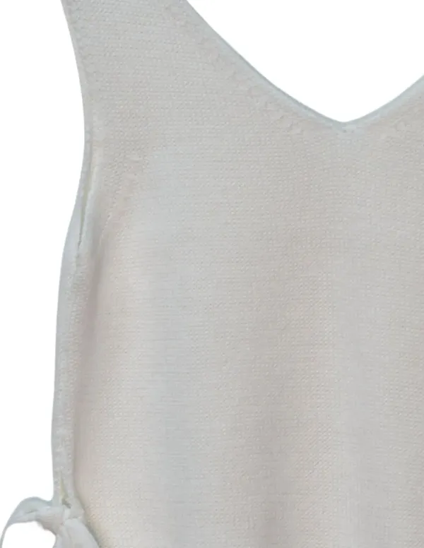 CHALECO PICO LAZOS BLANCO CHICA/WOMAN