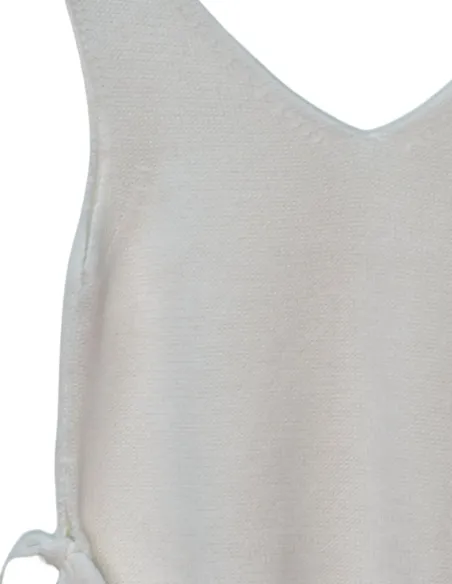 CHALECO PICO LAZOS BLANCO CHICA/WOMAN