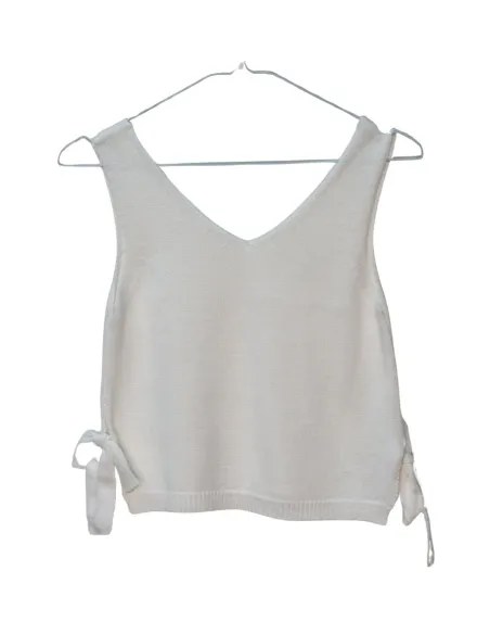 CHALECO PICO LAZOS BLANCO CHICA/WOMAN