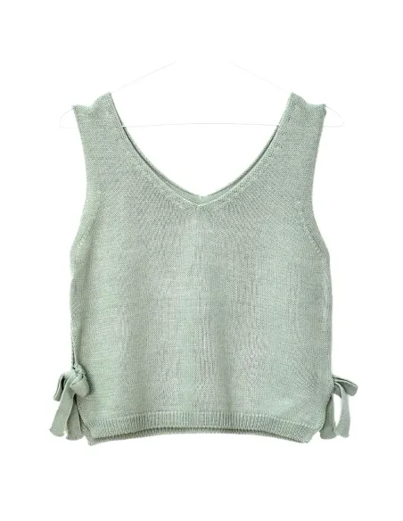 CHALECO PICO LAZOS AGUA NIÑA/TEEN