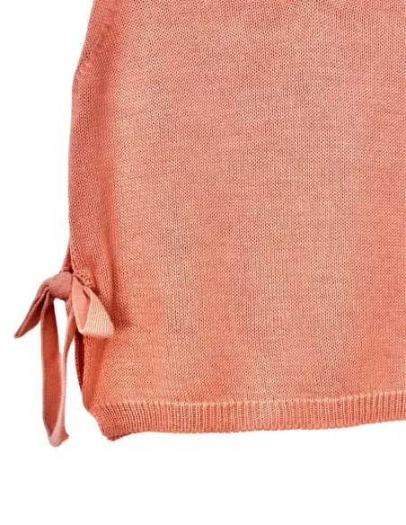 CHALECO PICO LAZOS MELOCOTON CHICA/WOMAN