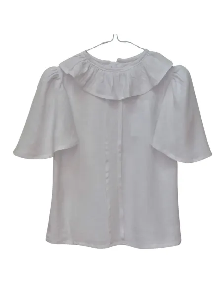BLUSA LINO FLUIDO BLANCO