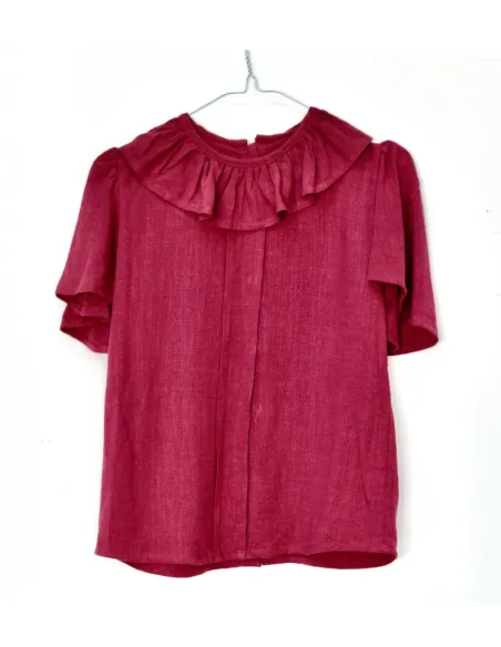 BLUSA LINO FLUIDO FUCSIA