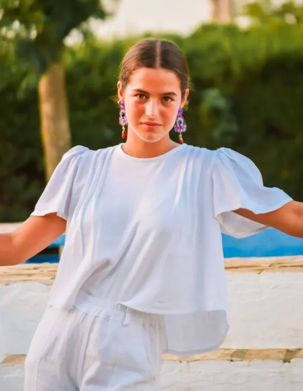 TOP LINO FLUIDO BLANCO