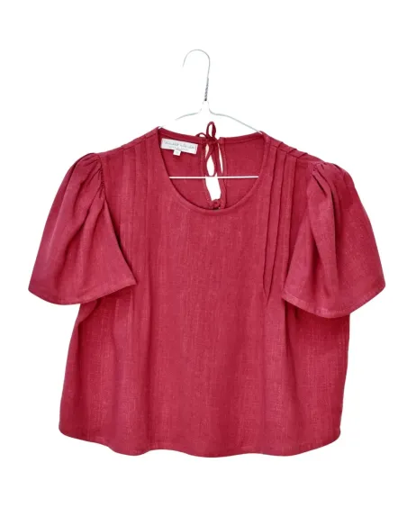 TOP LINO FLUIDO FUCSIA