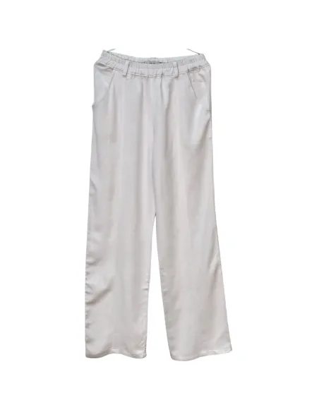 PANTALÓN LINO FLUIDO BLANCO CHICA/WOMAN