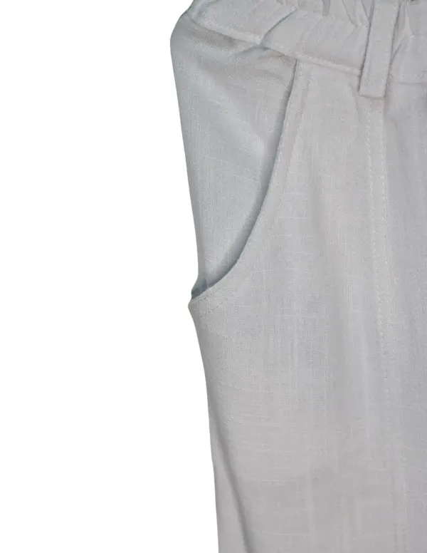 PANTALÓN LINO FLUIDO BLANCO CHICA/WOMAN