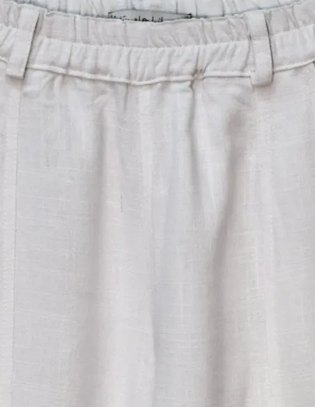 PANTALÓN LINO FLUIDO BLANCO CHICA/WOMAN