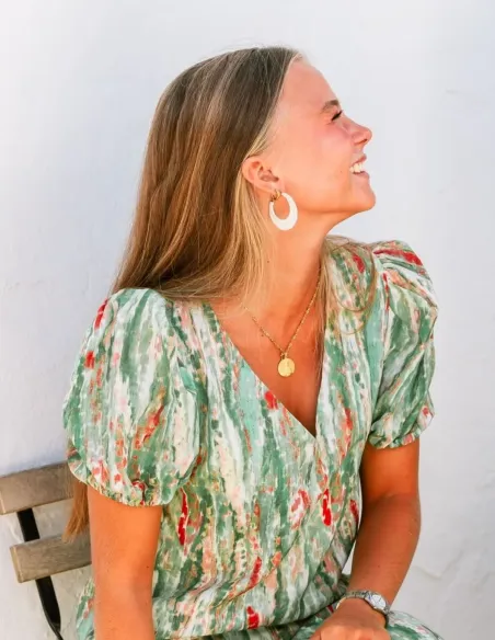 TOP TYE LINO ROSA/VERDE