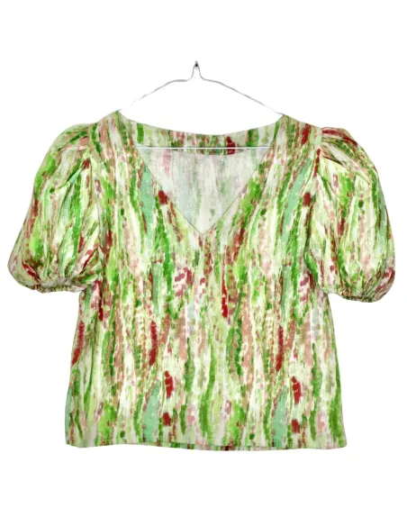 TOP TYE LINO ROSA/VERDE