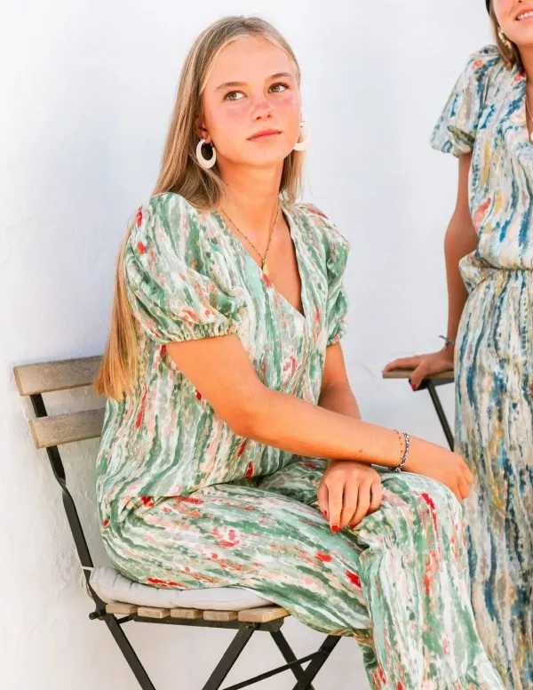 PANTALÓN TYE ROSA/VERDE