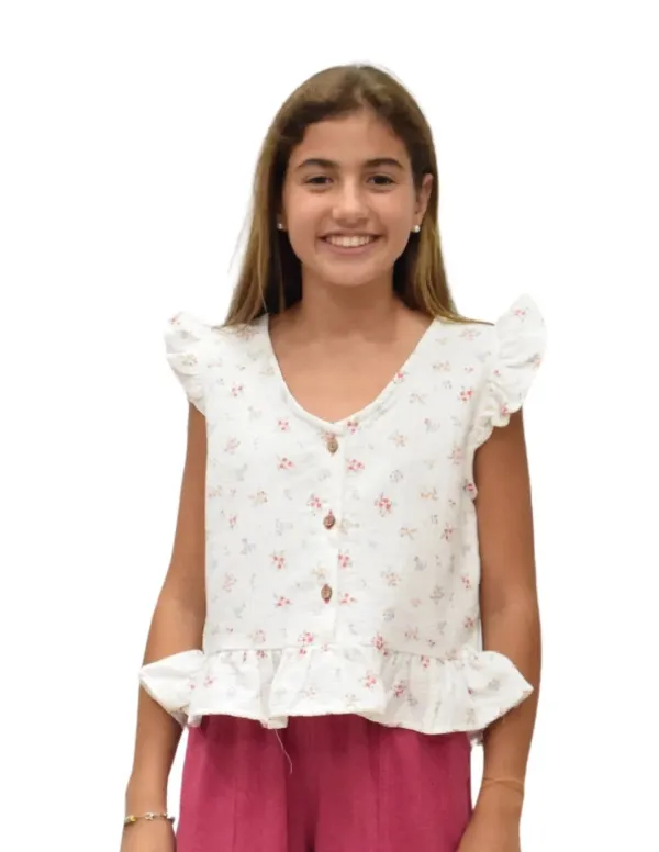 BLUSA TWIN RAMAS CORAL