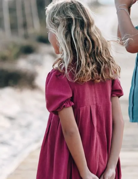 VESTIDO LINO FLUIDO FUCSIA