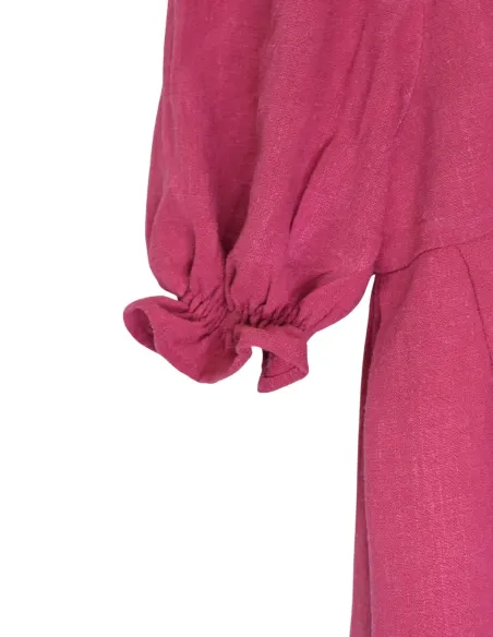 VESTIDO LINO FLUIDO FUCSIA