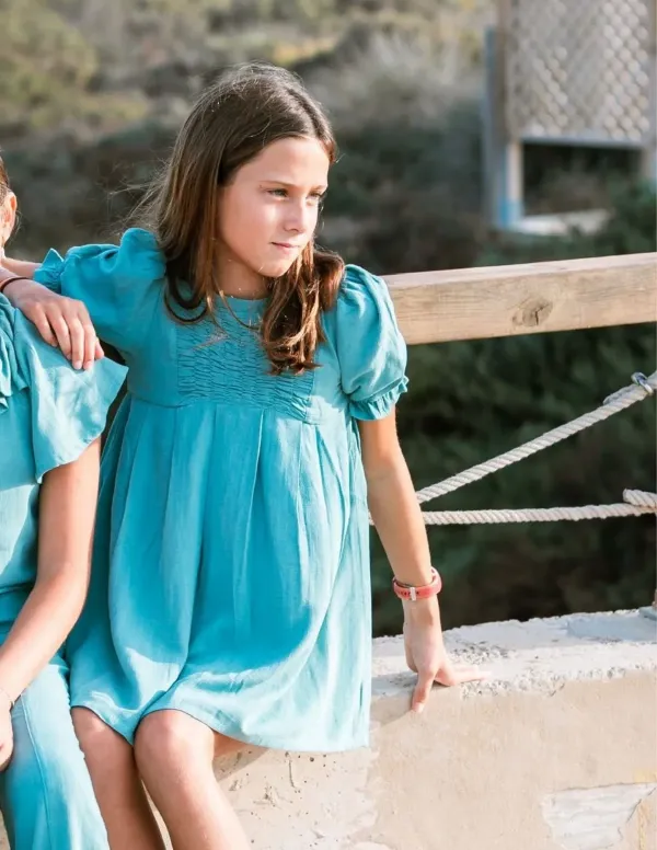 VESTIDO LINO FLUIDO AGUA