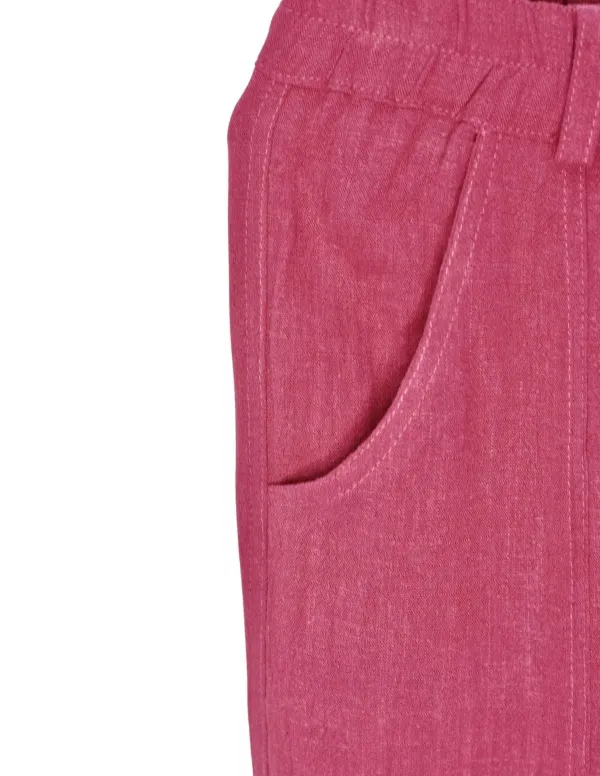 PANTALÓN LINO FLUIDO FUCSIA CHICA/WOMAN