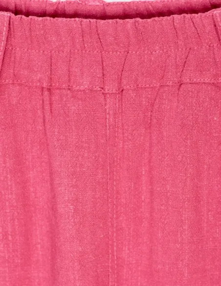 PANTALÓN LINO FLUIDO FUCSIA CHICA/WOMAN