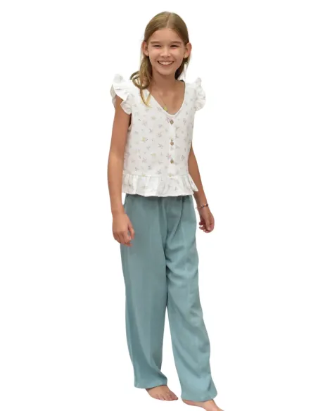 PANTALÓN LINO FLUIDO AGUA NIÑA/TEEN