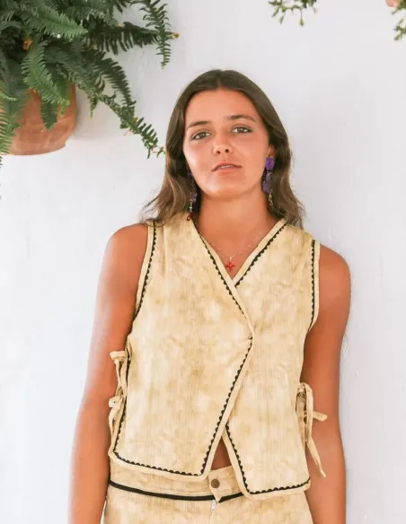 TOP TYE DYE LISO MOSTAZA