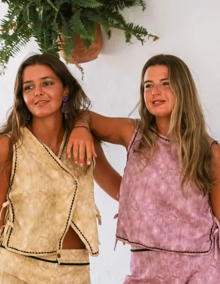 TOP TYE DYE LISO MOSTAZA