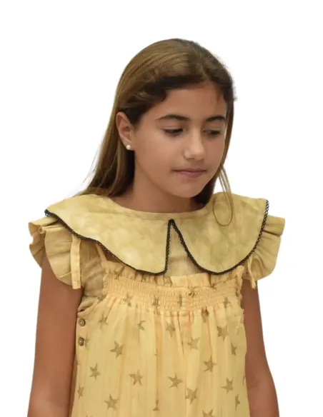 BLUSA TYE DYE LISO MOSTAZA