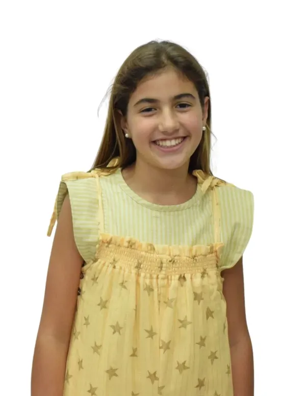 BLUSA GASA ALAS MOSTAZA