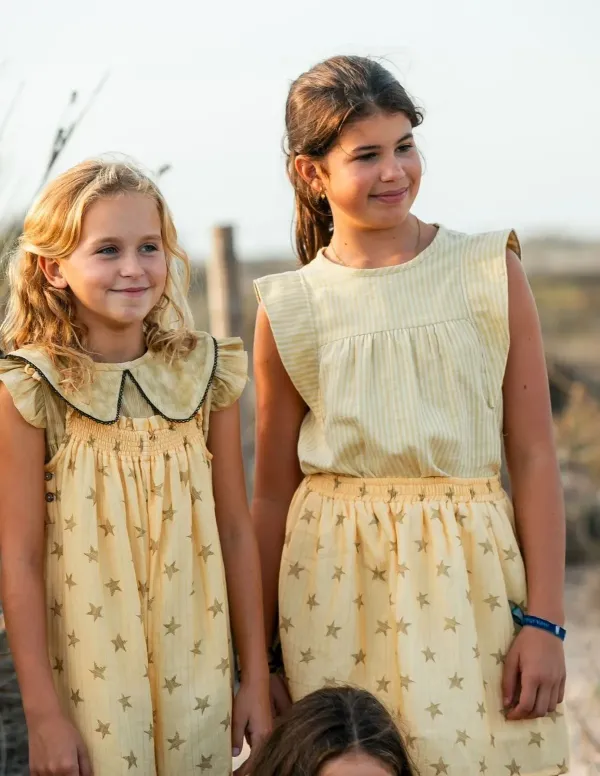 BLUSA GASA ALAS MOSTAZA