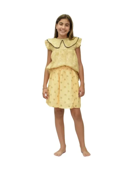 FALDA ESTRELLAS MOSTAZA