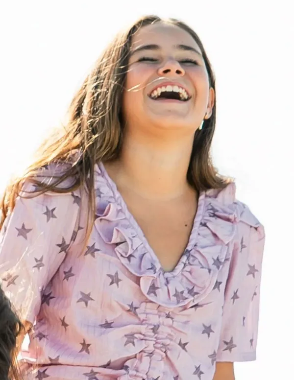 BLUSA ESTRELLAS MALVA