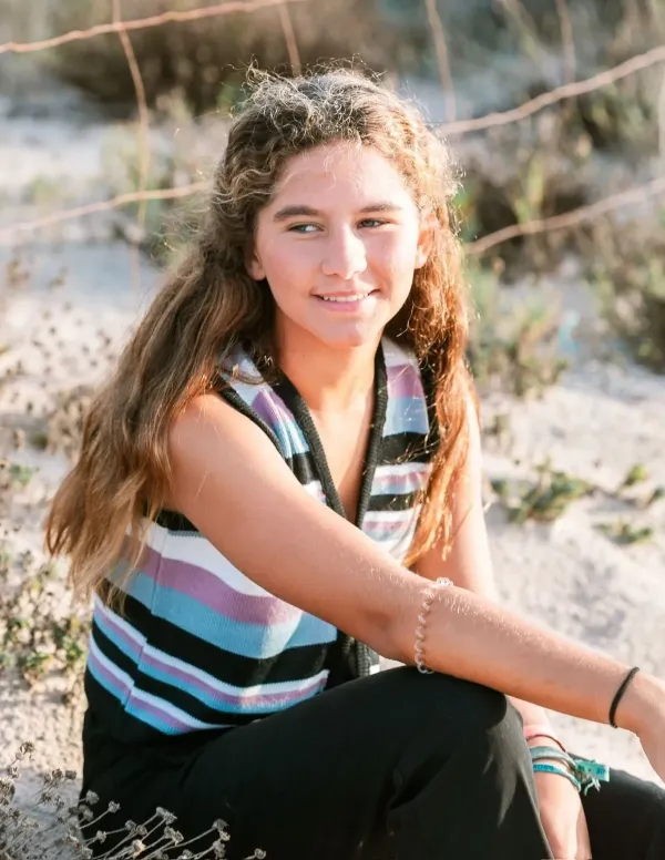 CHALECO RAYAS MALVA NIÑA/TEEN 2