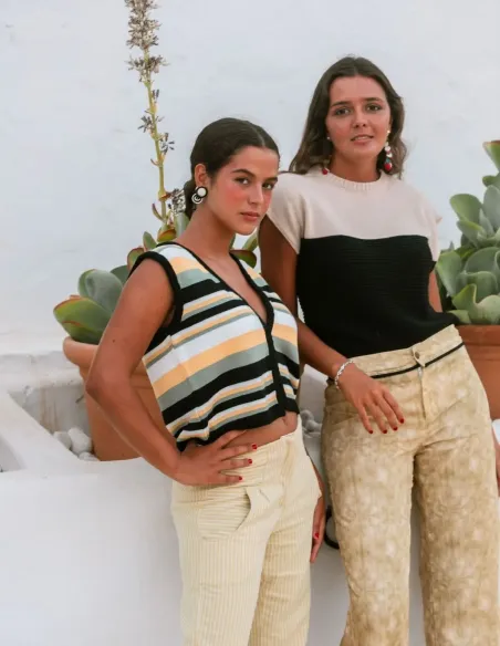 JERSEY BICOLOR NEGRO/BEIGE CHICA/WOMAN