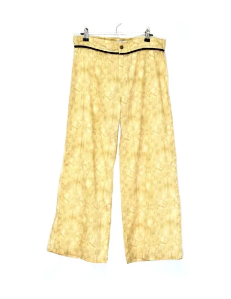 PANTALÓN TYE DYE LISO MOSTAZA