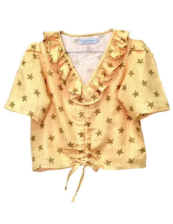 BLUSA ESTRELLAS MOSTAZA