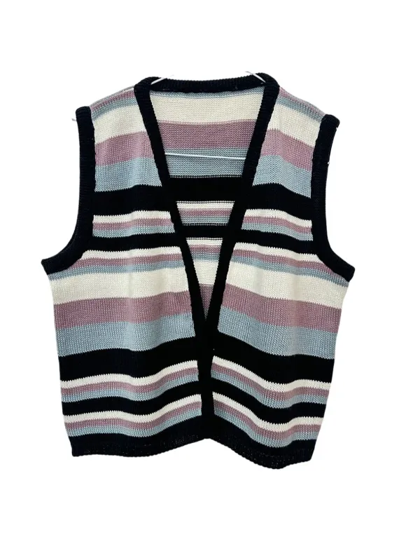 CHALECO RAYAS MALVA NIÑA/TEEN