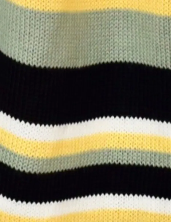 CHALECO RAYAS MOSTAZA CHICA/WOMAN