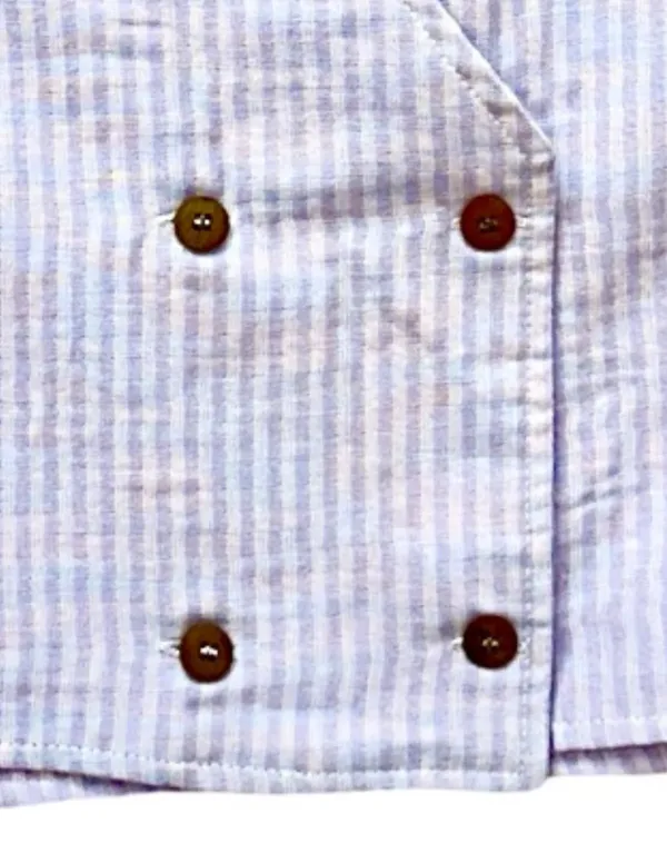 CHALECO GASA RAYAS MALVA