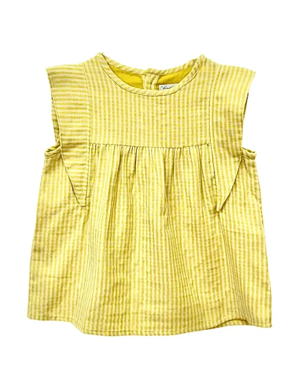 BLUSA GASA ALAS MOSTAZA